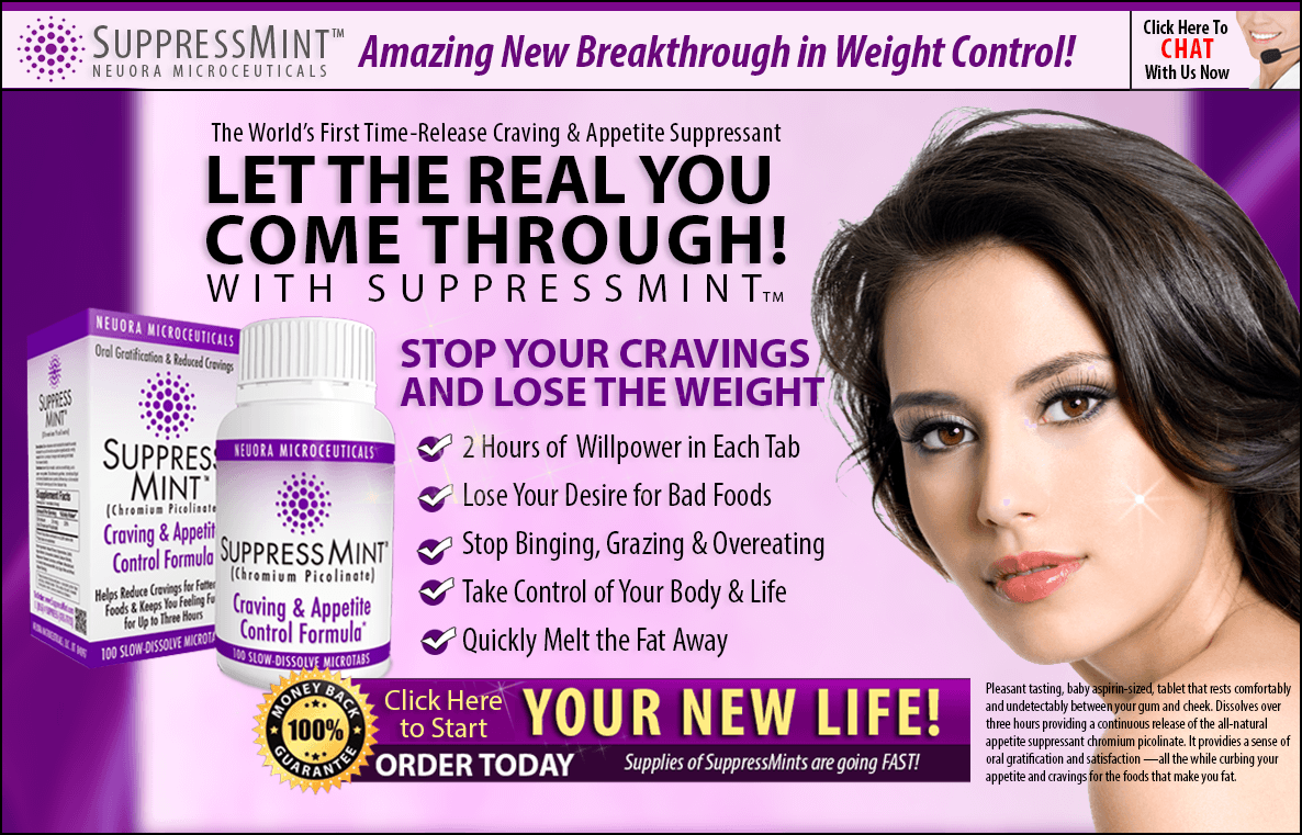 Suppressmint World's First Time-Release Appetite Suppressant